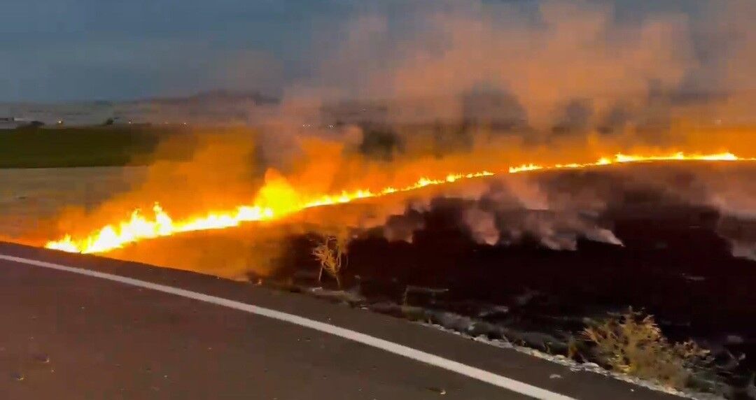 Elazığ'da arazi yangını