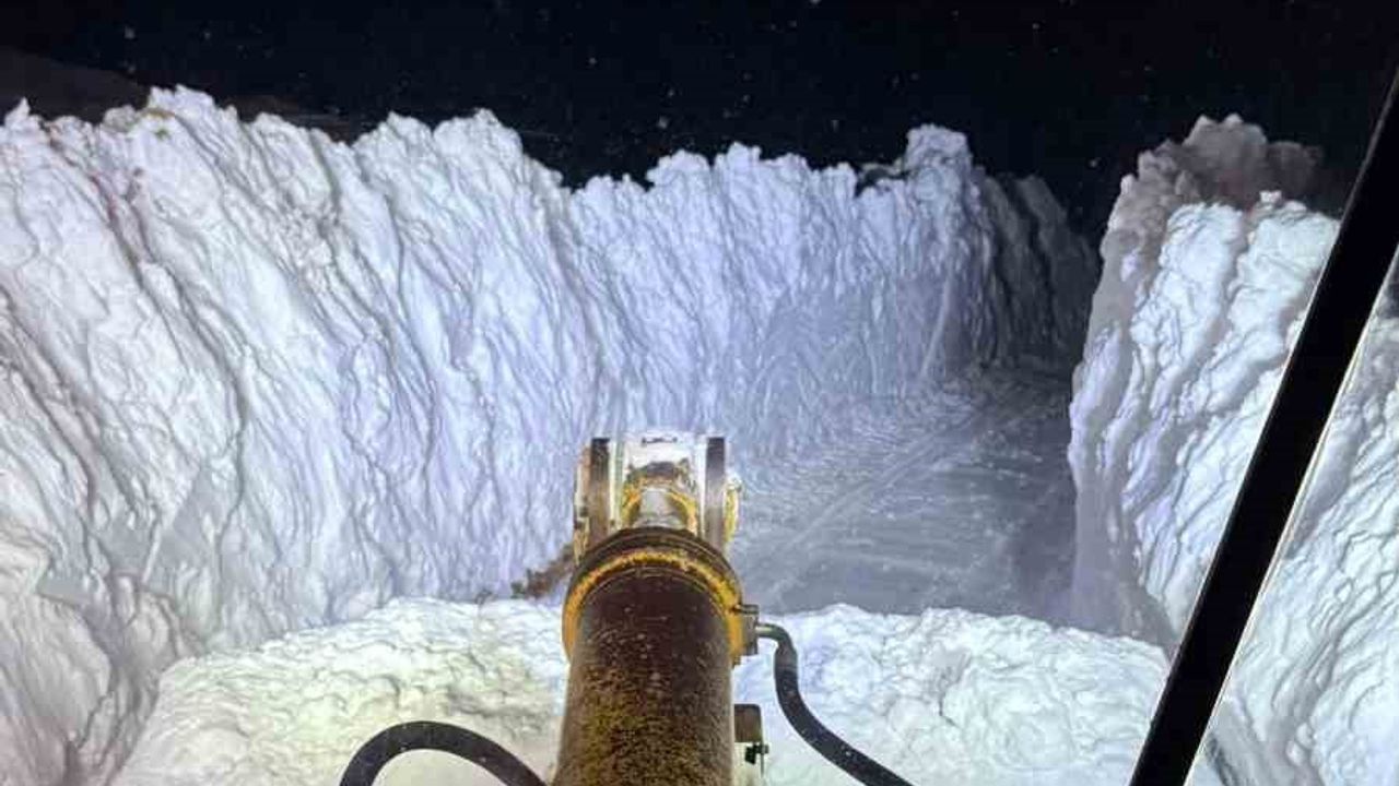 Bitlis'te karla mücadelede yoğun mesai