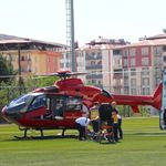 Hava ambulansı minik bebek için havalandı