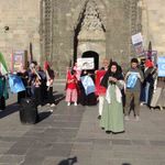 Erzurum'da sağlık çalışanları Gazze için yürüdü