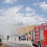Hakkari'de saman balyaları alev alev yandı