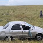 Kars-Iğdır karayolunda araç şarampole uçtu