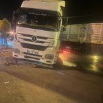 Güroymak’ta tır kazası korkuttu