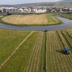 Ardahan'da hasat mesaisi havadan görüntülendi