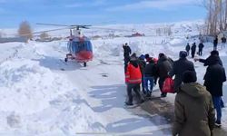 Hastanın yardımına ambulans helikopter yetişti