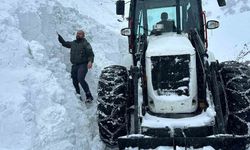 Muş’ta iş makinesinin üzerine çığ düştü