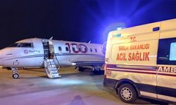 İki çocuk hasta, uçak ambulansla İstanbul’a sevk edildi.