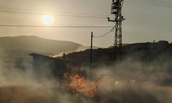 Sarıkum’da refüj yangını trafiği olumsuz etkiledi