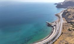 Adilcevaz sahil şeridi havadan görüntülendi