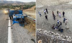Patpat bariyerlere çarptı, sürücü 6 metreden şarampole yuvarlandı
