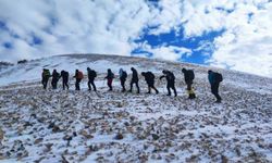 Doğa severler 3 bin 395 rakımlı Vivara Dağı'na tırmandı