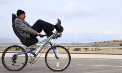 Elazığ’da göreni durduran bisiklet