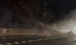 Hakkari-Van yolunda heyelan meydana geldi