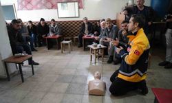 Sağlık ekiplerinden dağ köylerine ilk yardım eğitimi