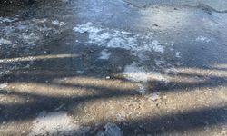 Tatvan’da küçük su birikintileri dondu