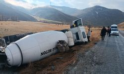 Tatvan'da beton mikseri kaza yaptı: 1 yaralı