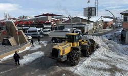 Başkale'de karla mücadele çalışması devam ediyor