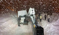 Hakkari’de kar ve tipi ulaşımı felç etti, minibüs mahsur kaldı
