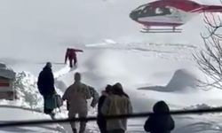 Hastalanan bebek ambulans helikopterle kurtarıldı