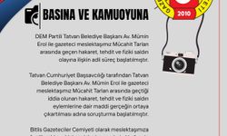 Tatvan’da Gazeteci ile Belediye Başkanı Arasındaki İddiaya Soruşturma