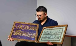 126 yıllık altın sırma hat levhası görenleri adeta büyüledi