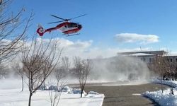 Bahçesaray'da helikopter ambulans 37 haftalık gebe için havalandı