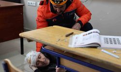 Elazığ'da okullarda deprem tatbikatı yapıldı