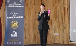 Erzincan jandarmasından KYK öğrencilerine güvenlik ve bağımlılıkla mücadele eğitimi verildi