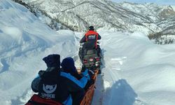 Ovacık’ta kar mesaisi: 2 hastaya güçlükle ulaşıldı