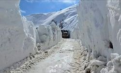 Yüksekova’da köy yoluna düşen çığ temizlendi