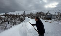 Tatvan'da öğretmenler karla kaplanan üst geçidi küreyerek açtı