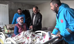 Konuksayar köyü’nde yaşlı hastaya yatak desteği