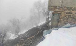 Çatak'ta heyelan felaketi: 2 katlı ev hasar gördü