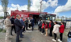 Cennetabat köyünde öğrenciler gezici kütüphane ile tanıştı