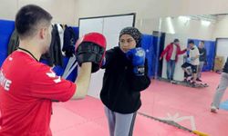 Hasköy’ün tek kadın boksörüne babasından tam destek