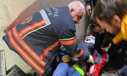 Malatya'da korkutan kaza: İşçi asansör boşluğuna düştü