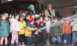 Beş Minare Anaokulu öğrencilerinden itfaiyeye anlamlı ziyaret