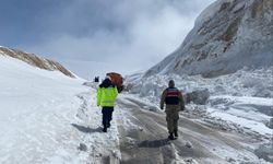 Ahlat-Malazgirt kara yoluna çığ düştü
