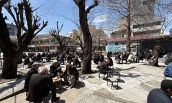 Tatvan’da güneşli havada çay keyfi