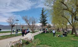 Tatvan'da güneşli hava sahilleri canlandırdı