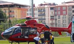 Hava ambulansı minik bebek için havalandı