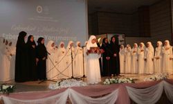 Kız Kur'an kursu öğrencileri hadis-i şerif yarışmasında ter döktü
