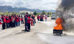 Yangına müdahale eğitimiyle gönüllüler bilinçlendirildi