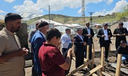 Aydınlar Beldesi'nde taziye evi ve cami temeli dualarla atıldı