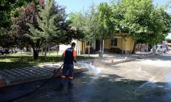 Elazığ'da belediye ekiplerinin, temizlik mesaisi devam ediyor