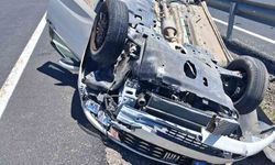 Erzincan’da otomobil takla attı: 1 yaralı