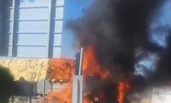 Malatya'da saman yüklü tır küle döndü