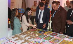 Narman'da özel öğrencilerin eserleri sergilendi