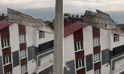 Ahlat'ta fırtına çatı uçurdu