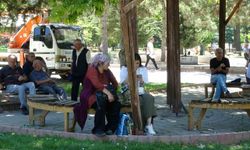 Malatya'da sıcak havada parklar hınca hınç doldu